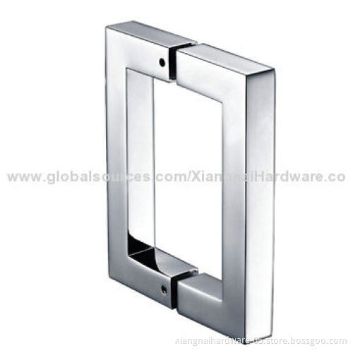 Shower door pull handle, square type
